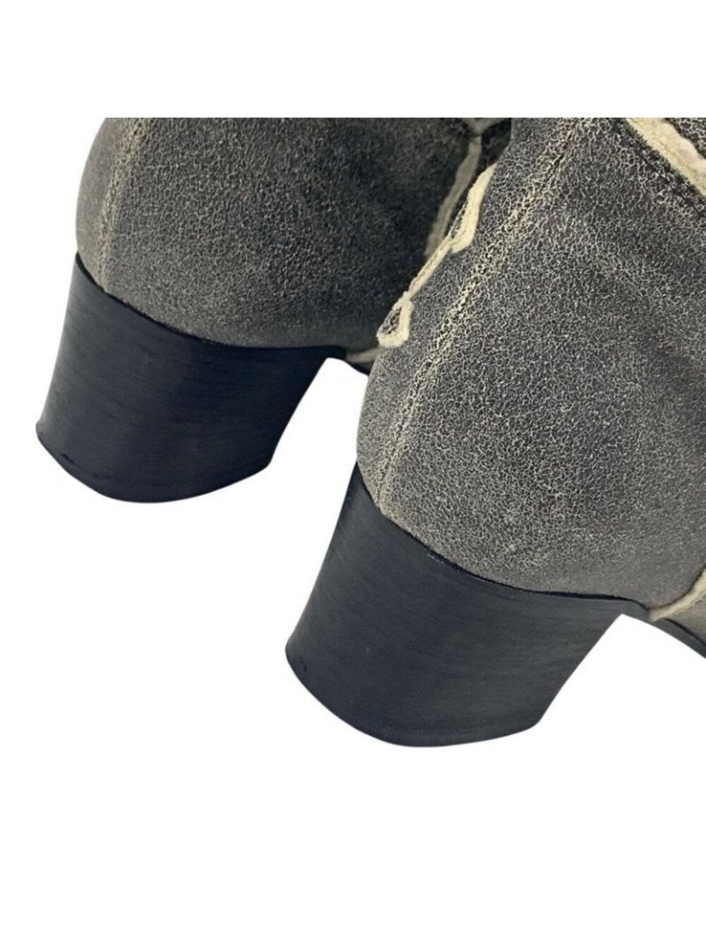 Chanel Boots Long Shoes Leather Shearling Gray Coco Mark - Picture 10 of 10